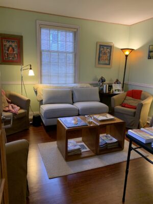 Community lounge at Kalpa Bhadra Kadampa Buddhist Center